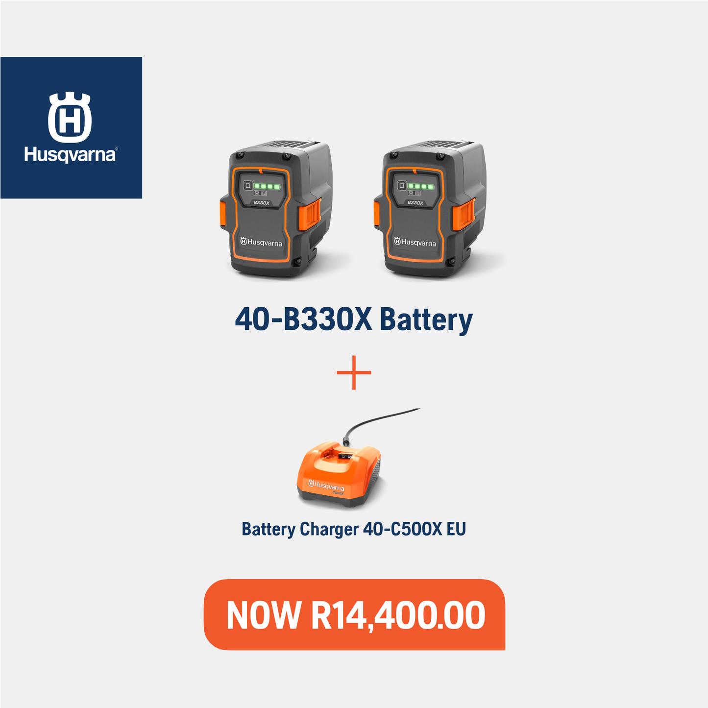 Combo Deal 1 – 40-B330X Battery Duo with Free 40-C500X Charger