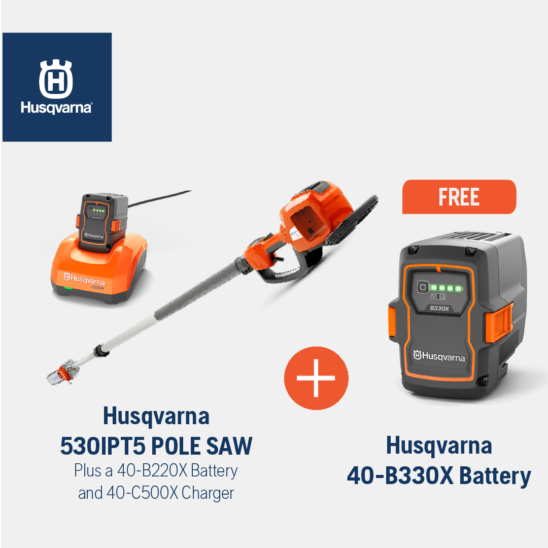 Husqvarna 530iPT5 Telescopic Pole Saw Battery Combo