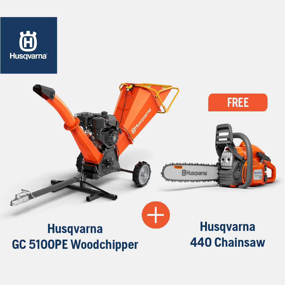 GC 5100PE Woodchipper + Free 440 Chainsaw