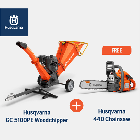 GC 5100PE Woodchipper + Free 440 Chainsaw
